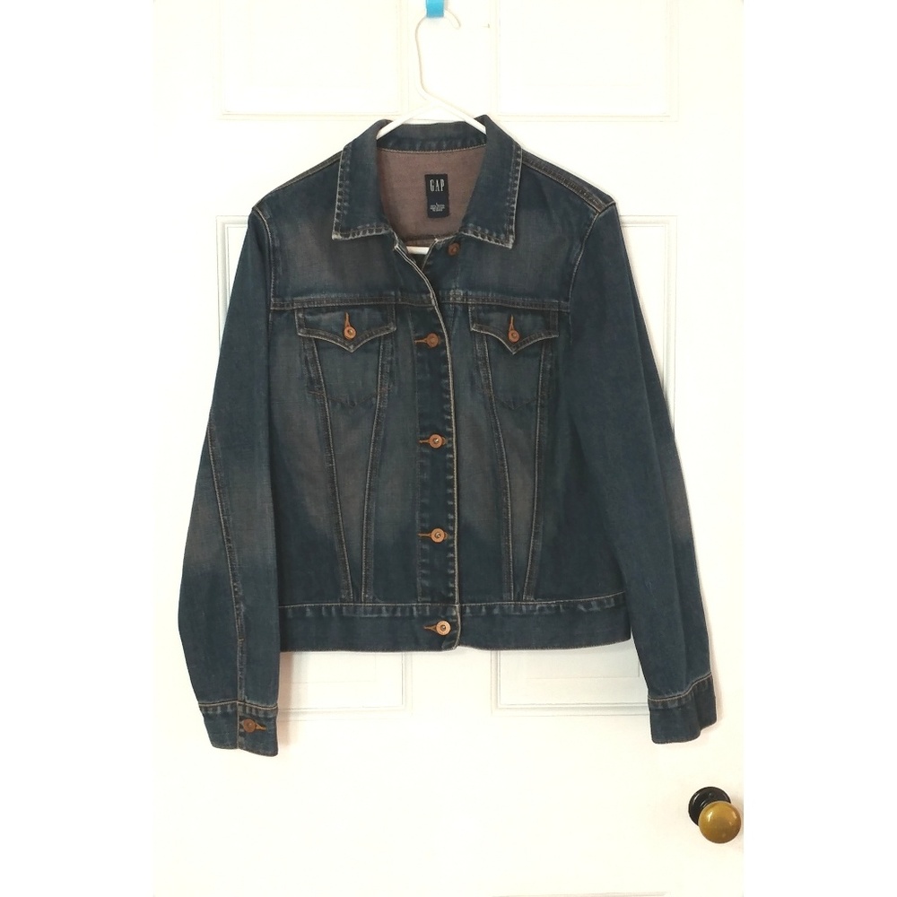 Vintage Gap Jean Jacket Womens L: EUC "Trucker"
